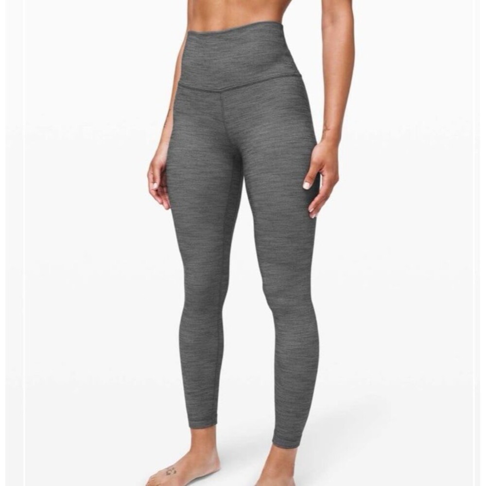Lululemon Align Pant II 25" Mini Heathered Herringbone Heathered black (4) #257